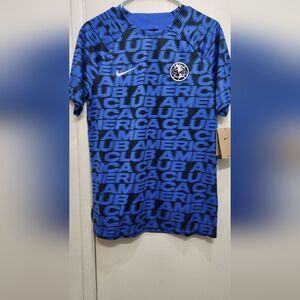 Nike Club America 2022- 23 DF Pre-Match Jersey - Armory Navy/Medium Blue/White